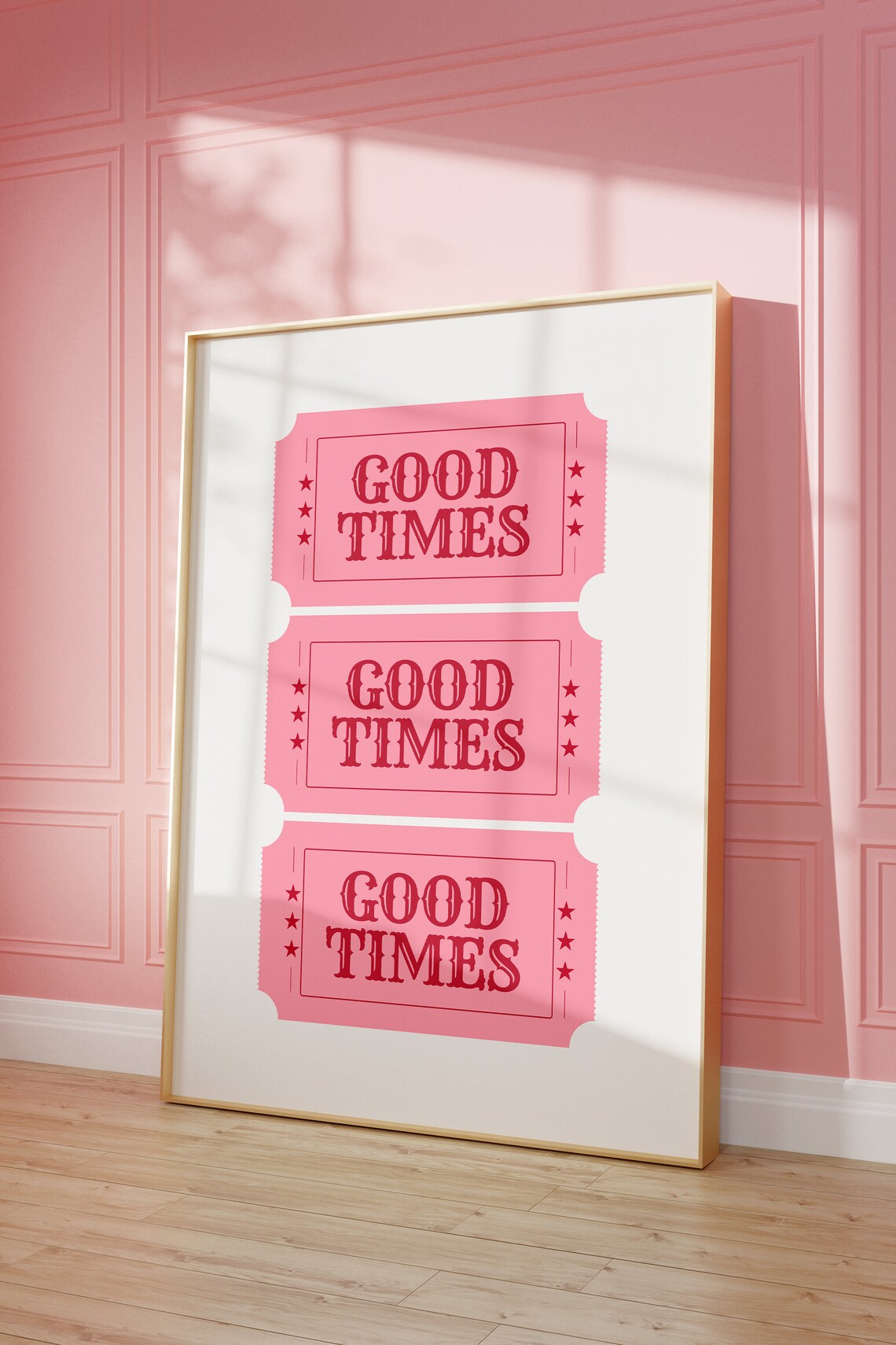 Good Times Ticket, Preppy Coastal Art Print - Image 2