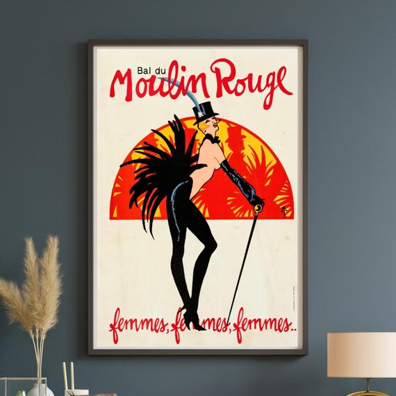 Bal du Moulin Rouge Femmes Femmes Femmes Classic Cabaret Poster
