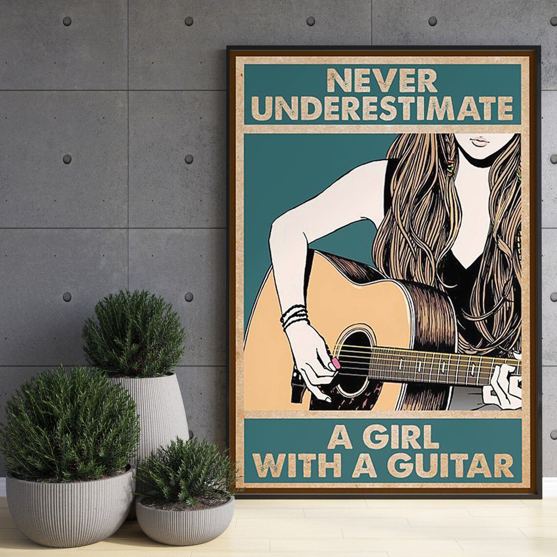 Never Underestimate a Girl With a Guitar, Music Art Print - Image 3