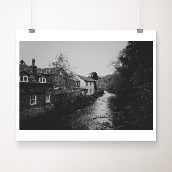 Grasmere Black And White Photograph Lake District Print