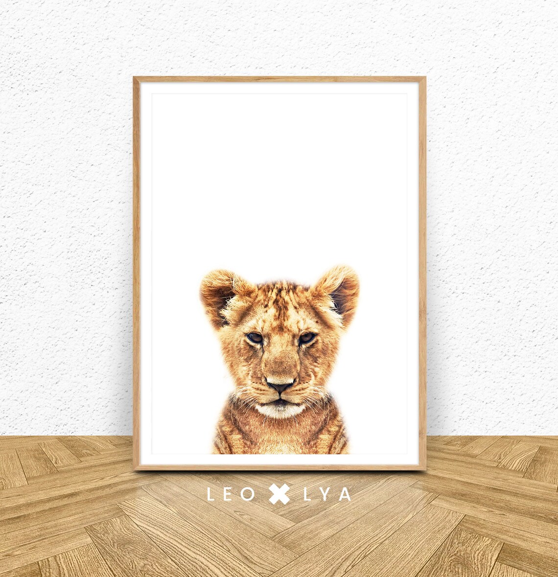 Lion Cub Photography Safari Nursery Animal Print