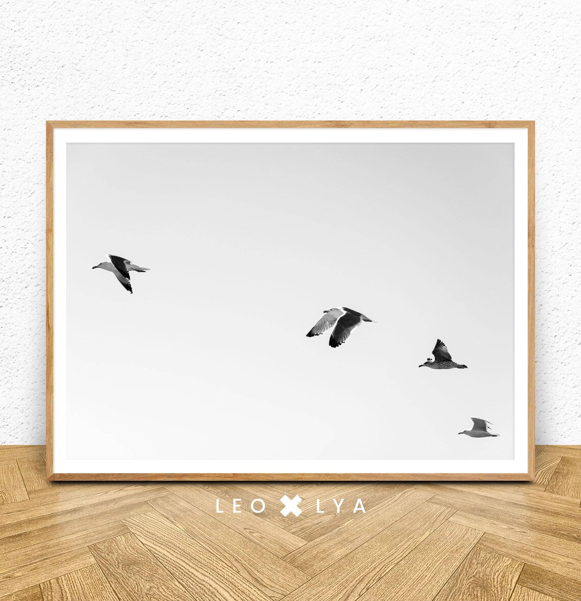 Seagull Minimalist Art Print, Black And White - Image 2