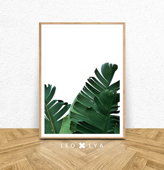 Palm Leaf Print Palm Print Banana Leaf Print Tropical Print Botanical Print Palm Poster Nature Print Green Leaf Print Greenery Print