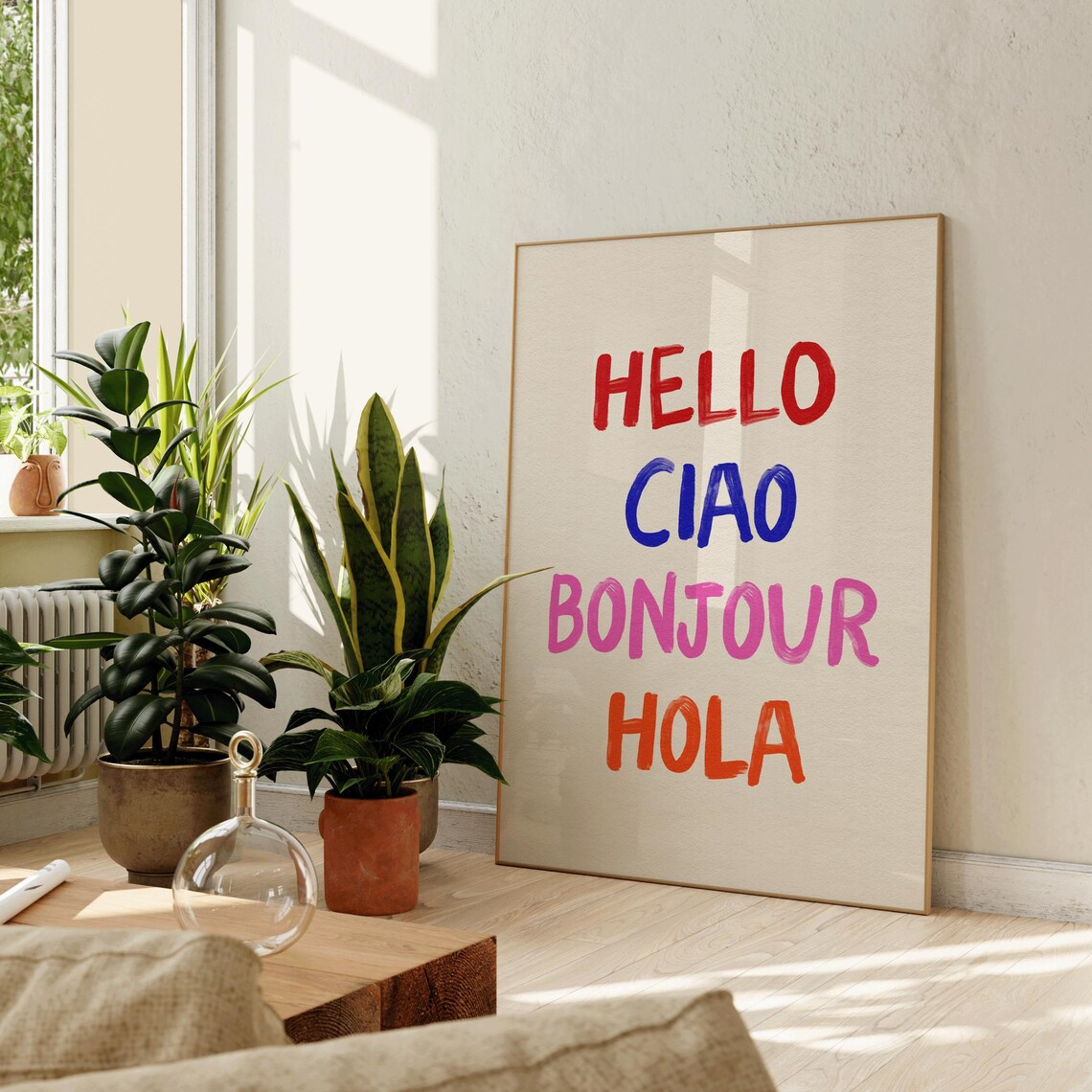Ciao Welcome Typography Art Print for Hallways