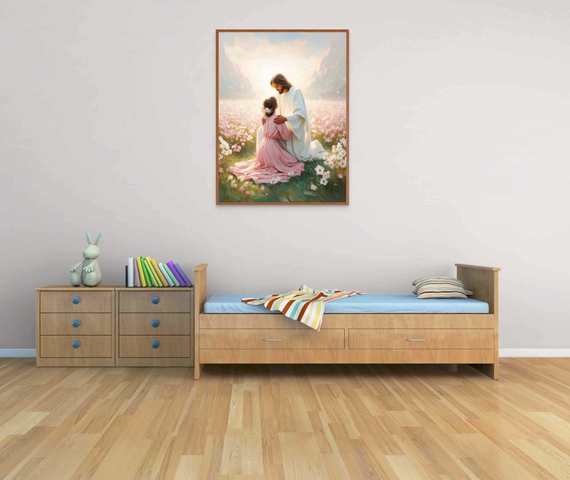 Love At Noon Christian Art Jesus And Girl Picture Of Jesus Lds Art Bible Wall Art Jesus Prints Picture Of Christ Christian Painting - Image 2