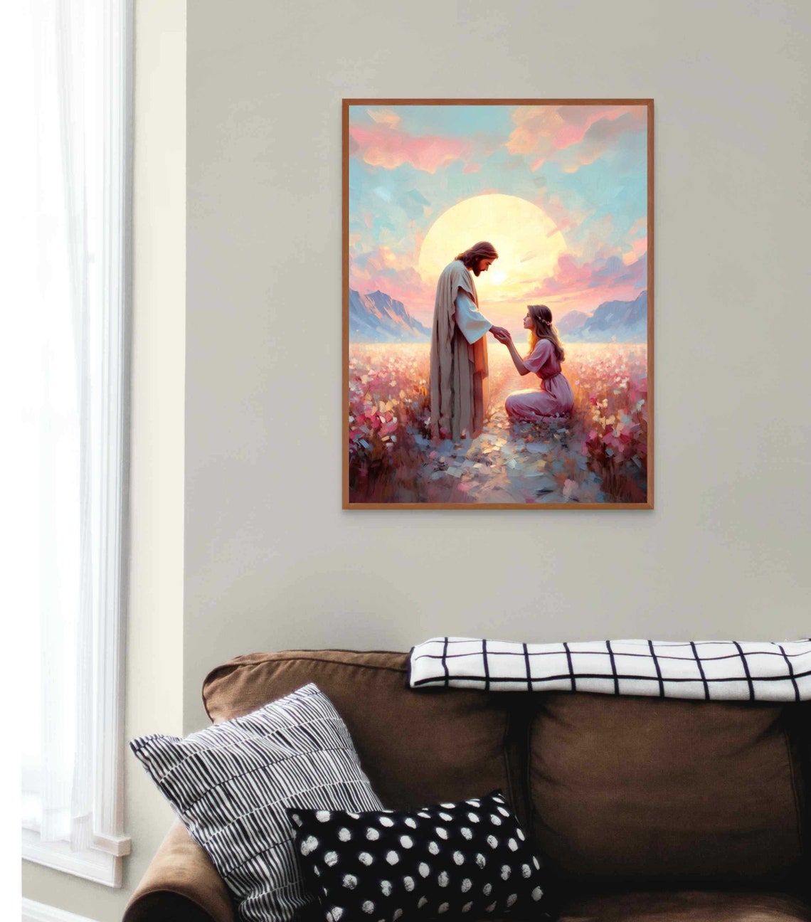 Forgiven And Loved Christian Art Jesus And Woman Jesus Wall Art Lds Art Bible Verse Wall Art Christian Painting Jesus With Girl Art - Image 3