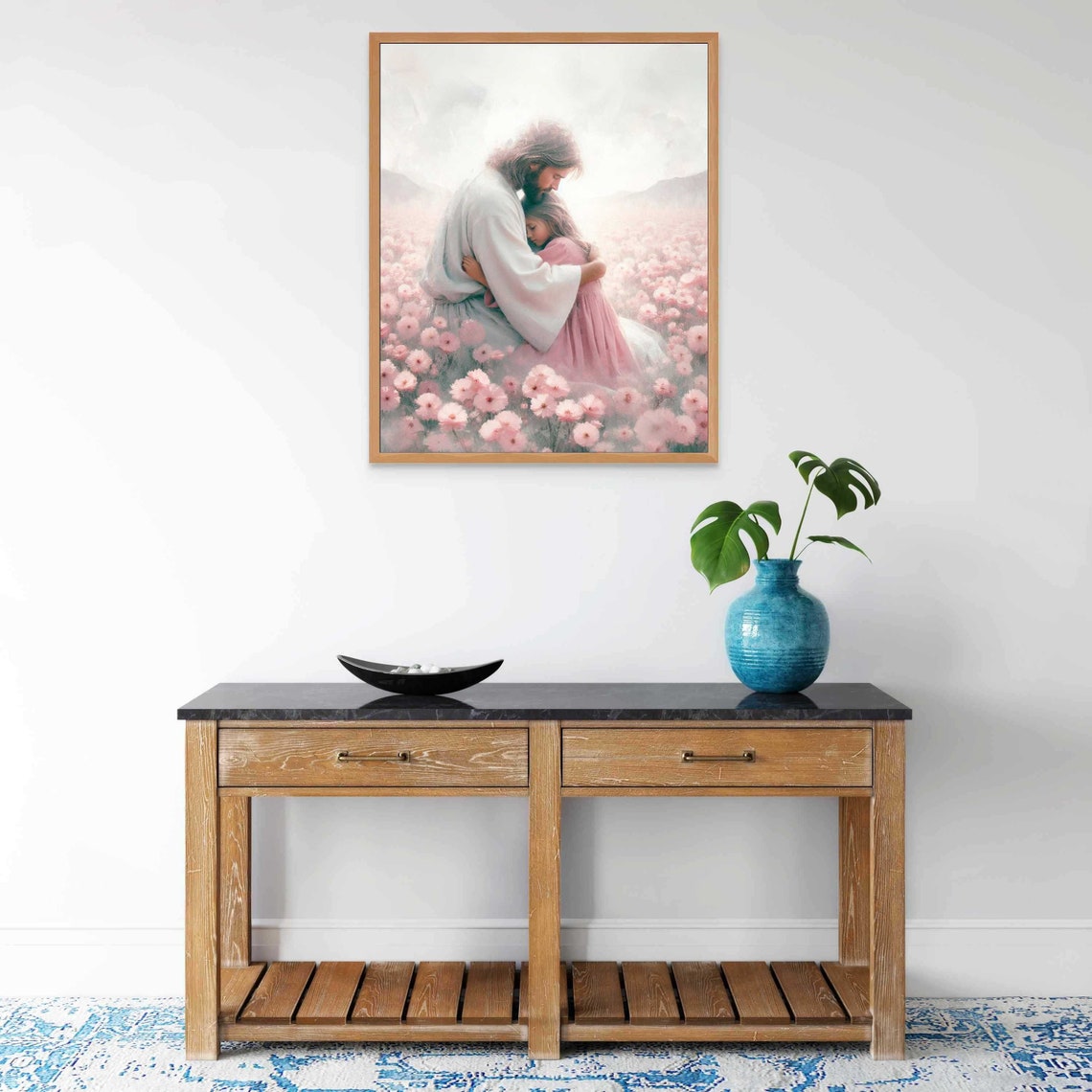 Comforting Faith Christian Art Jesus And Girl Art Jesus Painting Lds Bible Painting Jesus Prints Jesus With Children Art - Image 6