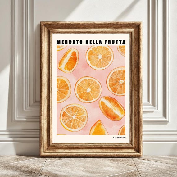Oranges Art Print, Mercato Della Fruta Kitchen