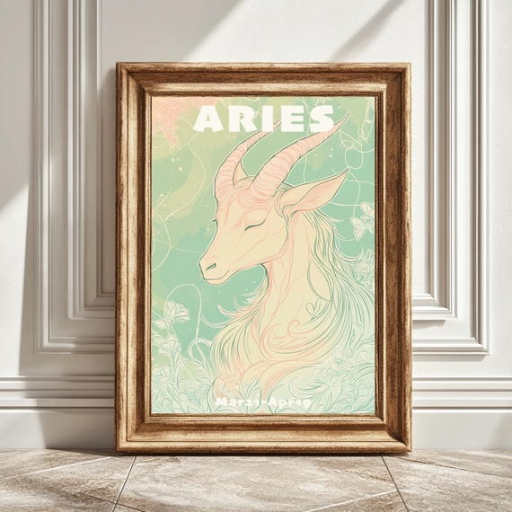 Aries Astrology Art, Zodiac Illustration
