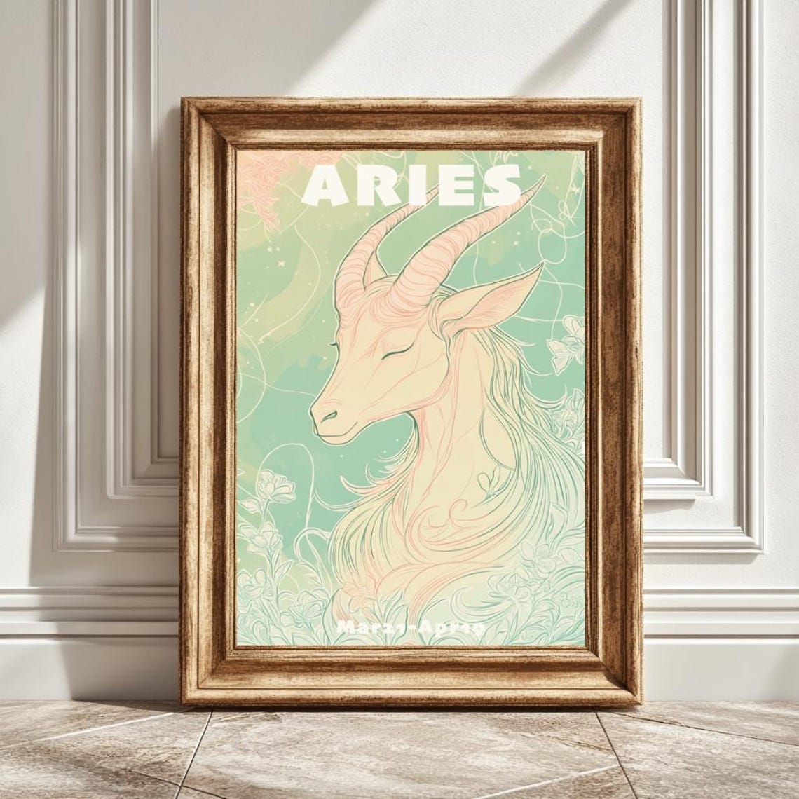 Aries Astrology Art, Zodiac Illustration