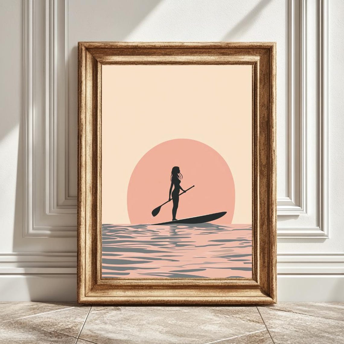 Girl On Surfboard - Ocean Surf Decor