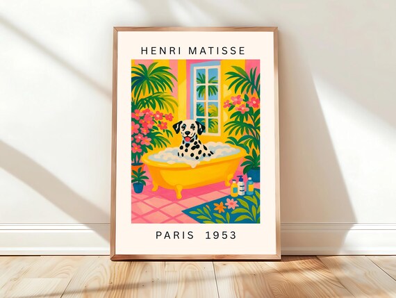 Dalmatian In Yellow Bathtub Henri Matisse Paris 1953 Tropical Poster