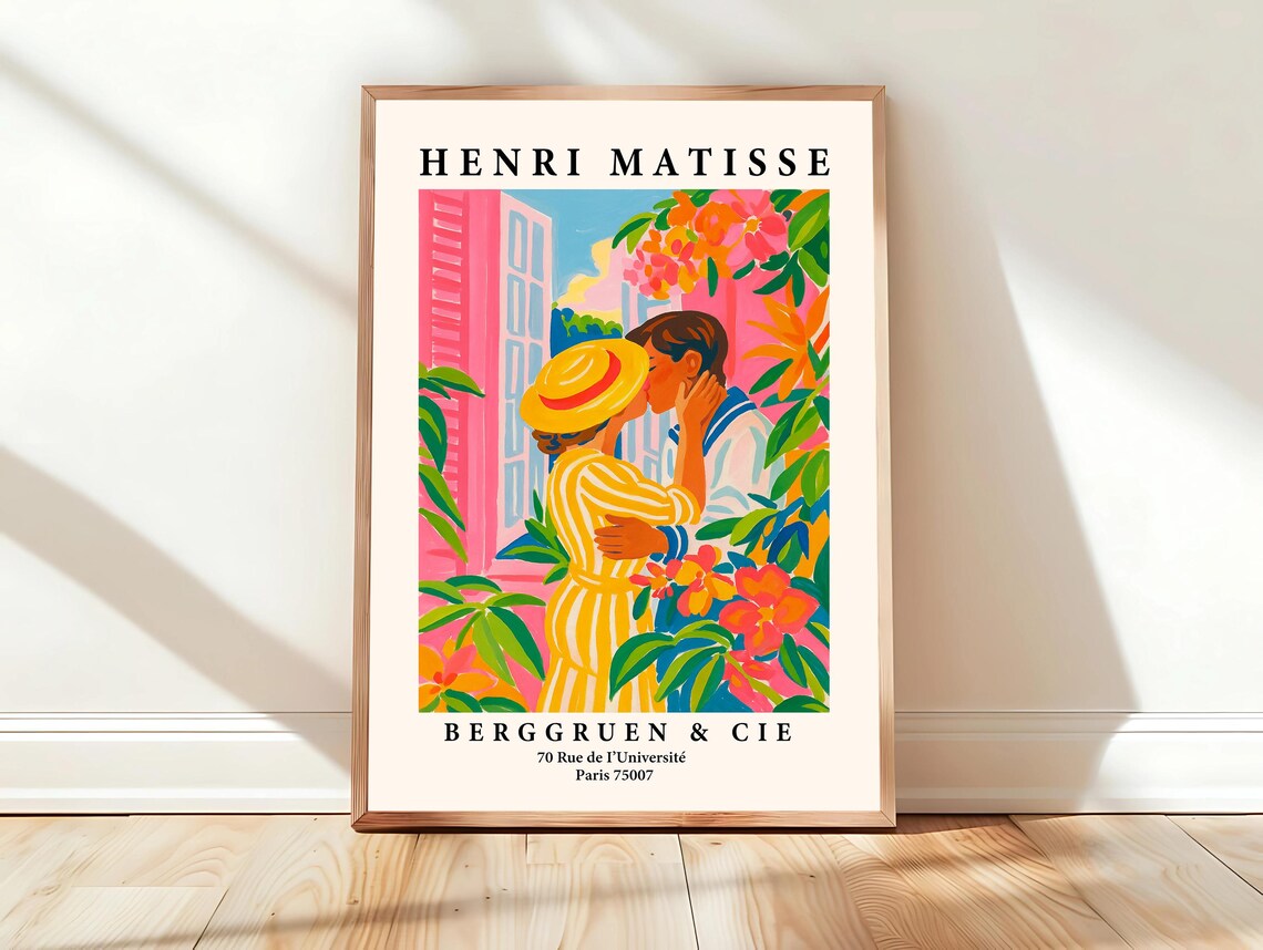 Henri Matisse Lovers Kiss Tropical Balcony Fauvist Romantic Art Poster