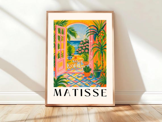 Henri Matisse Print Poster Boho Decor Beachy Wall Art Dopamine