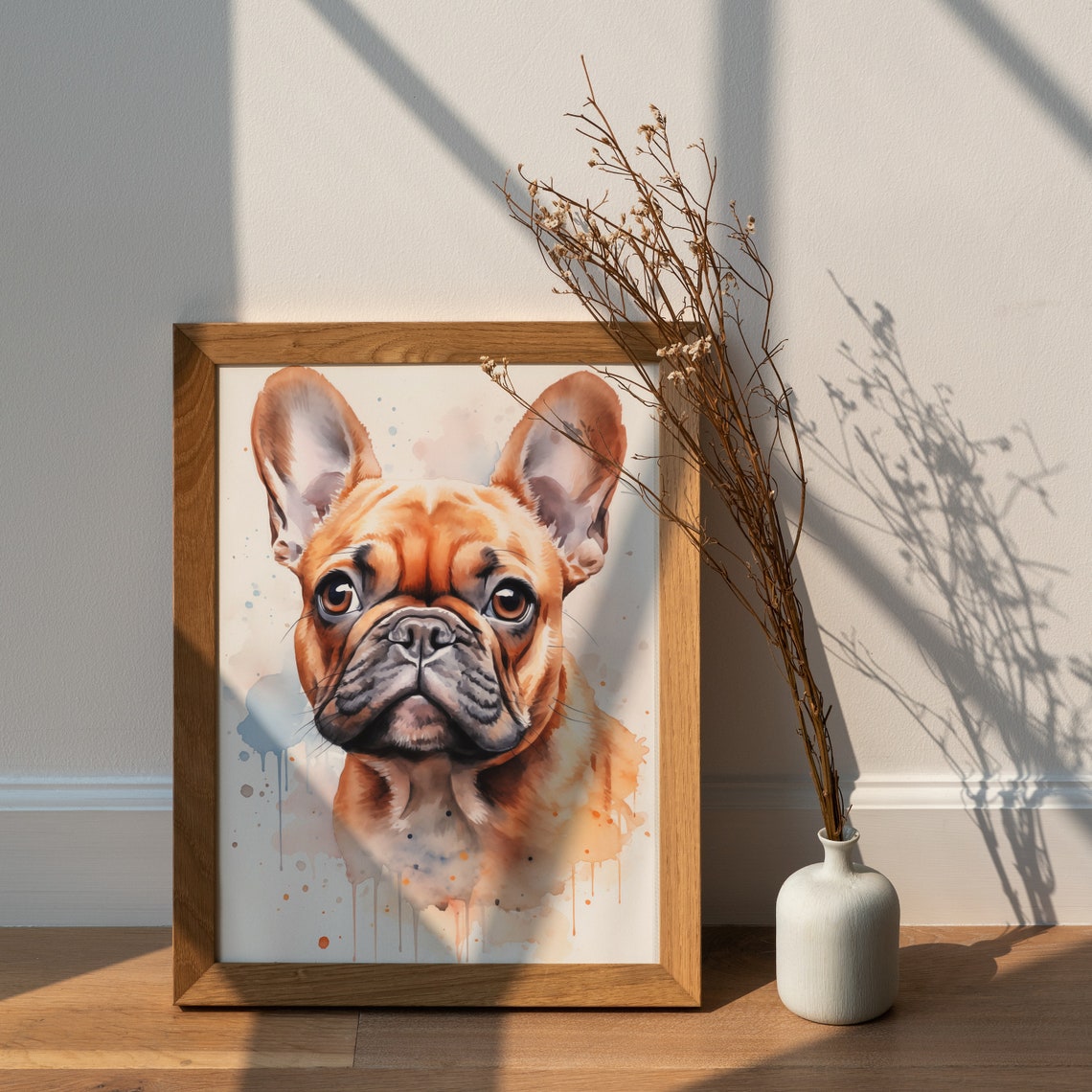 French Bulldog Wall Art Watercolor French Bulldog Wall Decor Dog Art For Pet Lovers French Bulldog Poster Kids Room Art - Image 2