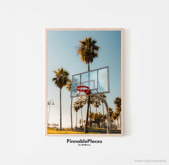 Venice Beach Basketball Court Travel Poster