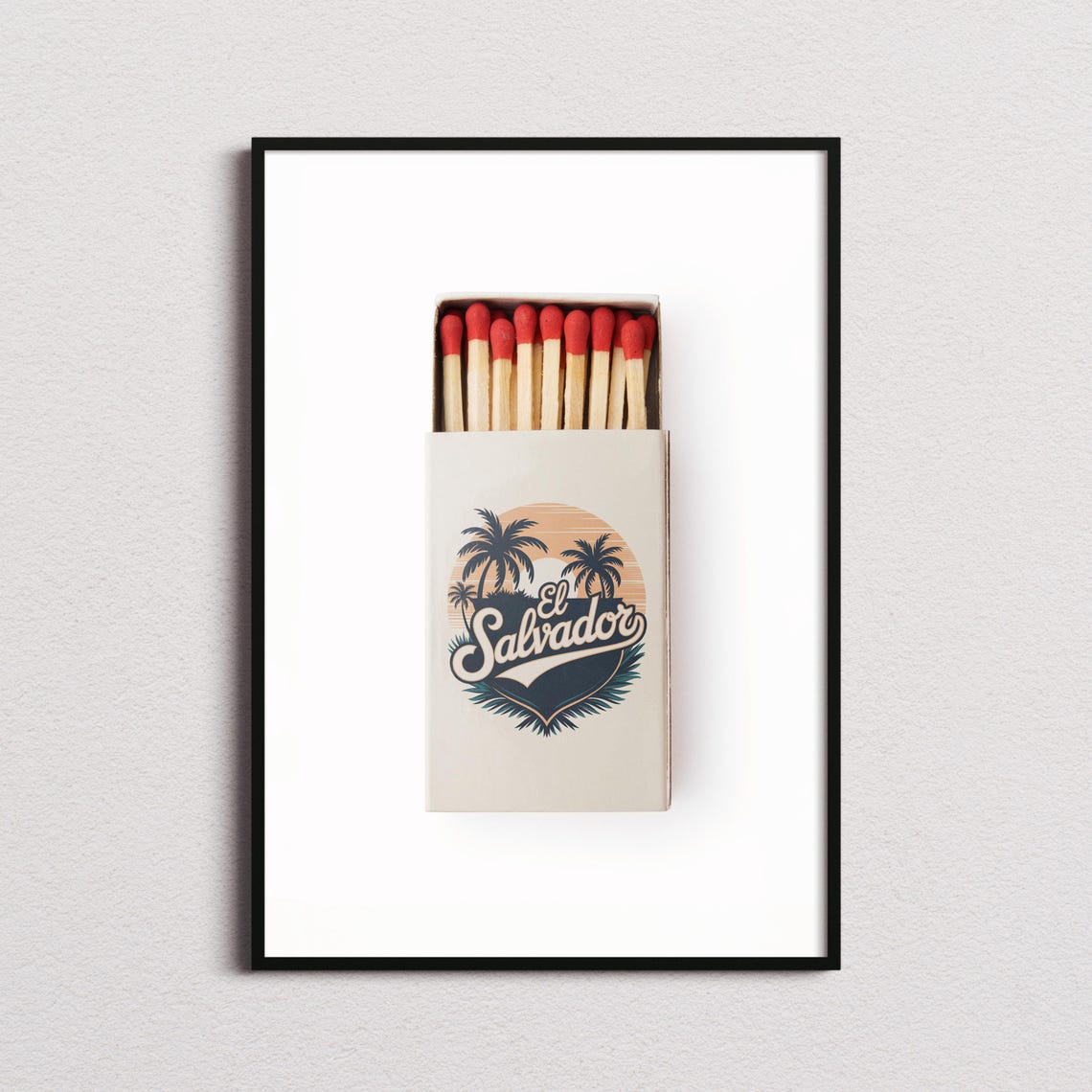 El Salvador Matchbox Print El Salvador Print El Salvador Poster El Salvador Wall Art El Salvador Art Print El Salvador Gifts