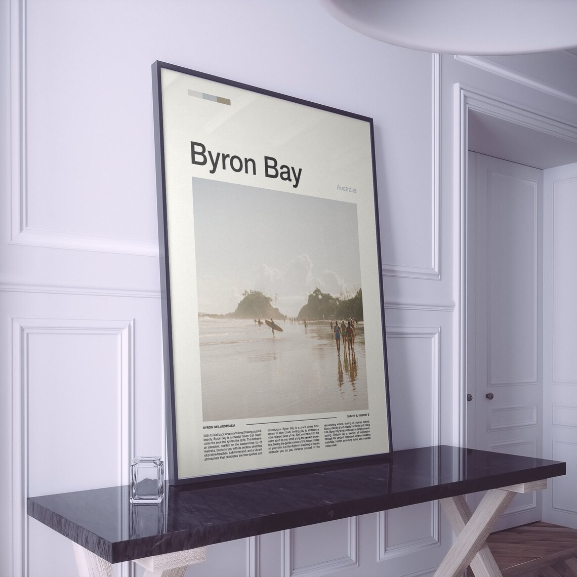 Byron Bay Australia Surfers Beach Ocean Shoreline Travel Poster - Image 2