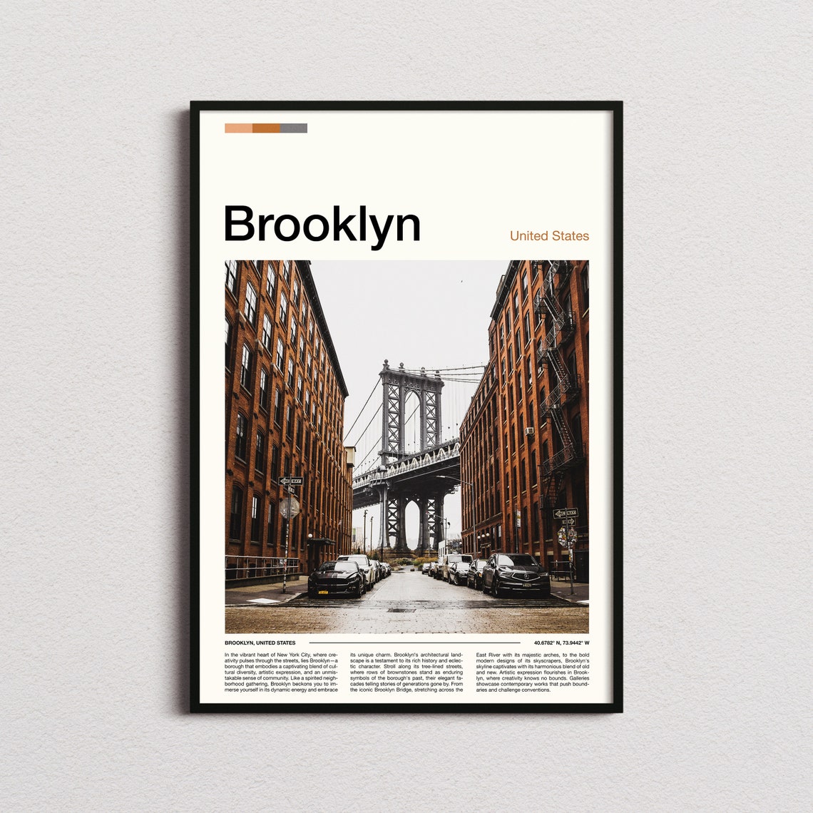Brooklyn Dumbo New York Manhattan Bridge Street Photo Poster