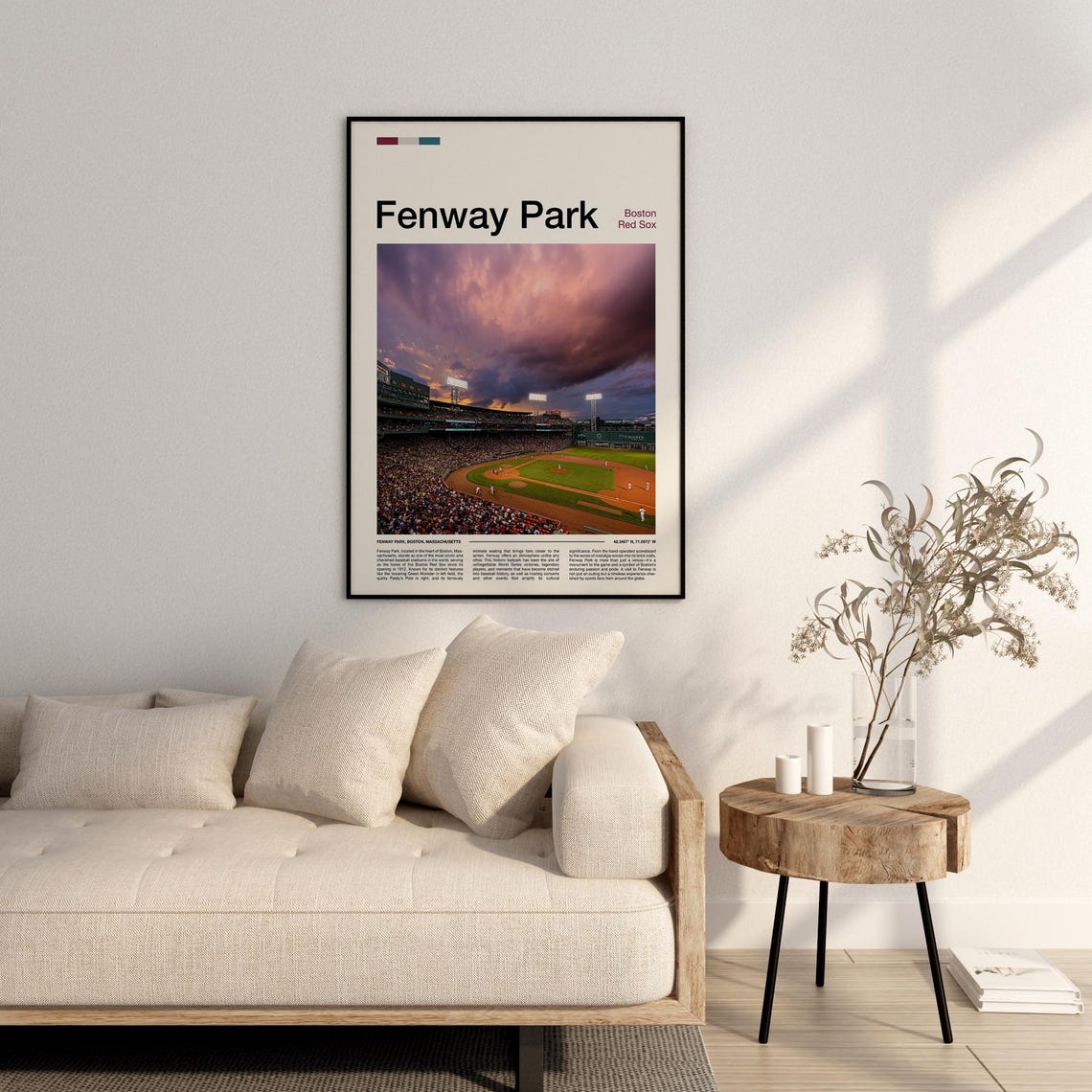 Fenway Park Boston Red Sox Baseball Stadium Dusk Sky Photo Poster - Image 3