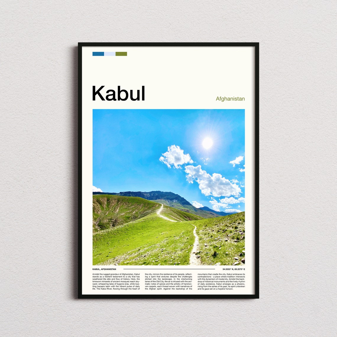 Kabul Print Kabul Poster Kabul Wall Art Afghanistan Art Print Kabul Photo Traveler Gifts Travel Poster