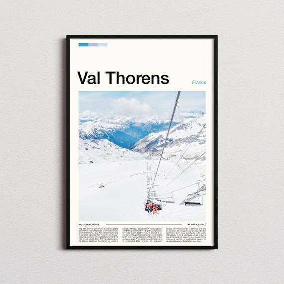 Val Thorens Print Val Thorens Poster Val Thorens Wall Art Val Thorens Art Print Val Thorens Photo Ski Resort Print Skiing Prints