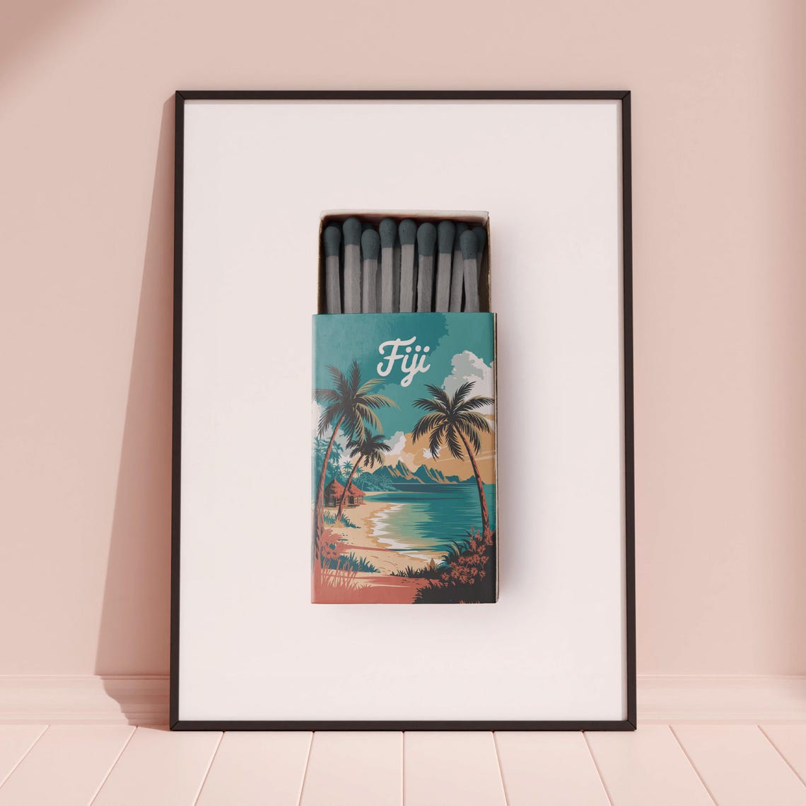 Fiji Matchbox Print Fiji Print Fiji Poster Fiji Wall Art Fiji Art Print Fiji Gifts - Image 3