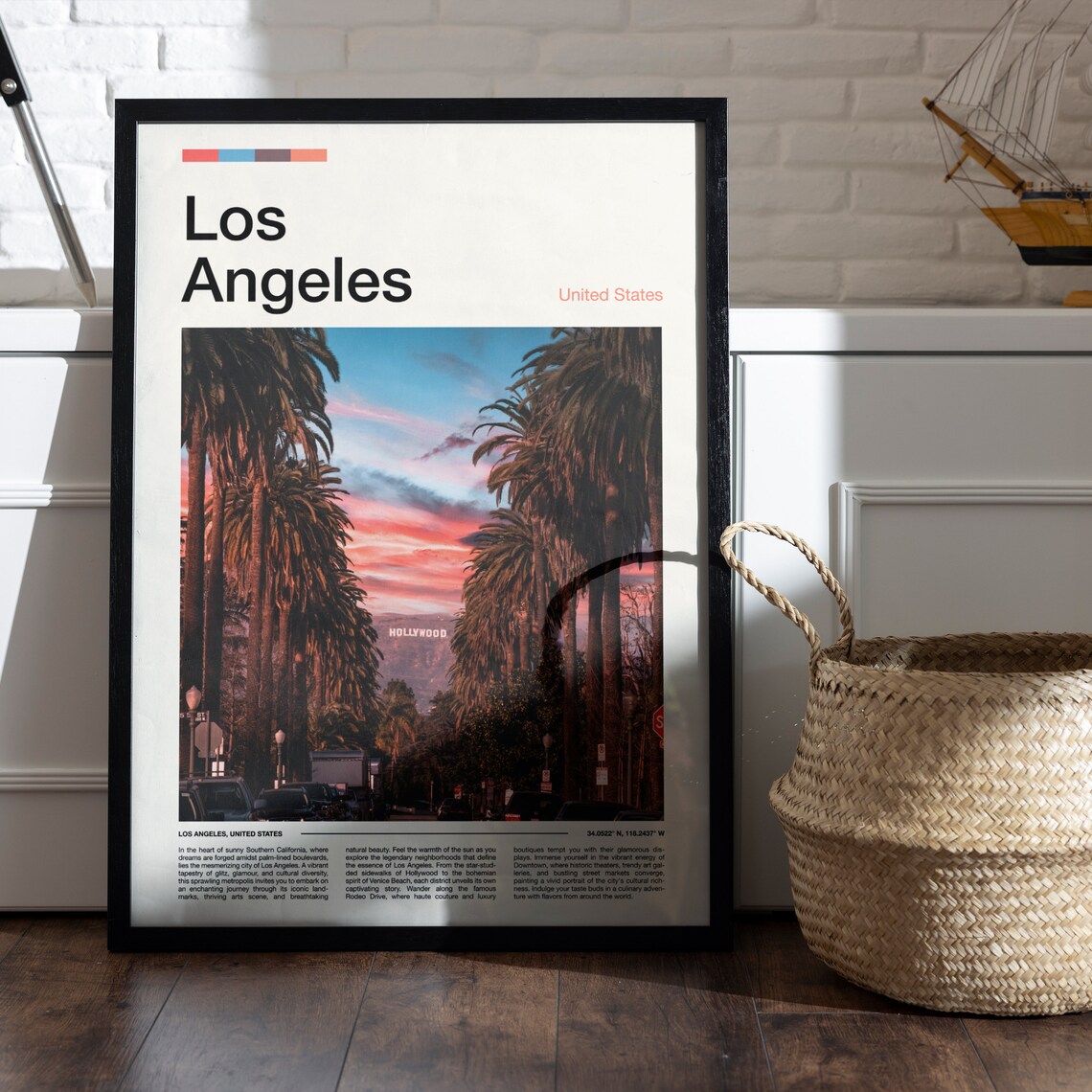 Los Angeles Print Los Angeles Poster Los Angeles Wall Art California Art Print Los Angeles Photo - Image 5