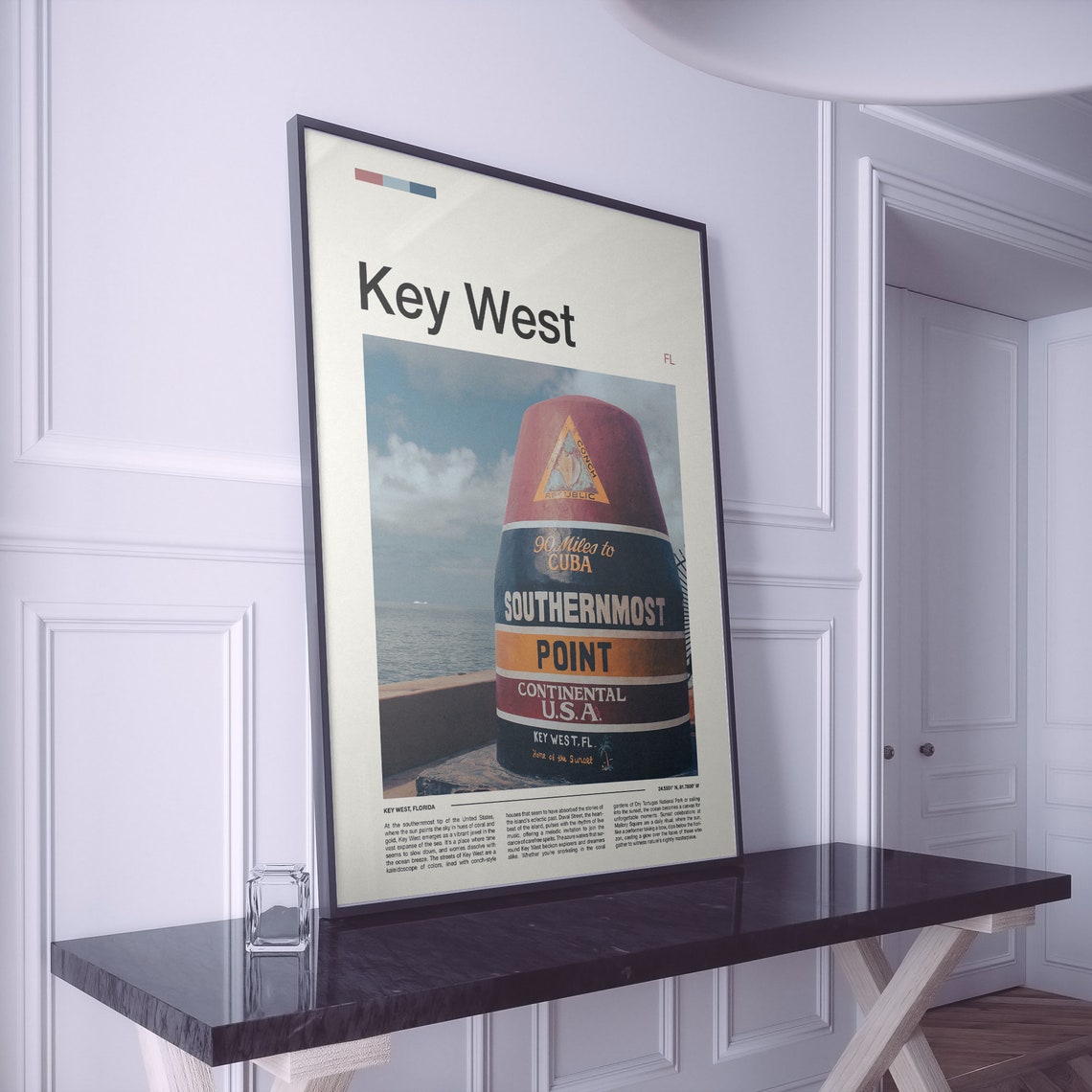 Key West Florida Southernmost Point Buoy Landmark Scene Poster - Image 2