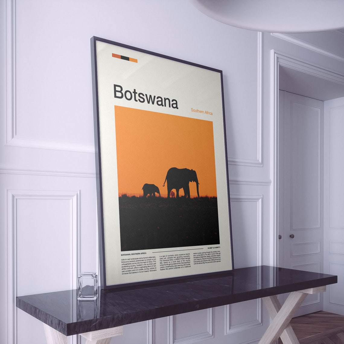 Botswana Print Botswana Poster Botswana Wall Art Botswana Art Print Botswana Photo - Image 2