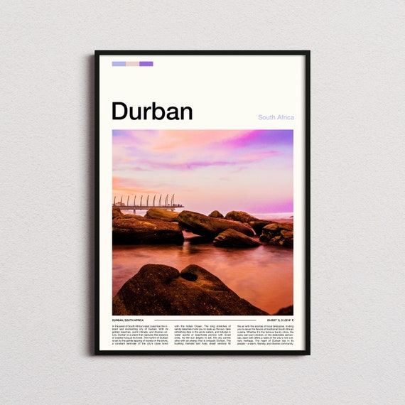 Durban Print Durban Poster Durban Wall Art South Africa Art Print Durban Photo