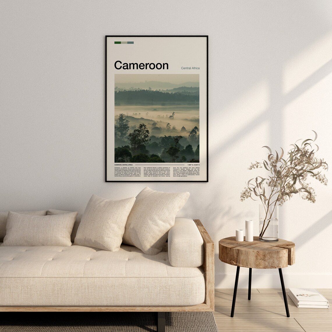 Cameroon Central Africa Misty Rainforest Dawn Landscape Photography Poster - Image 3