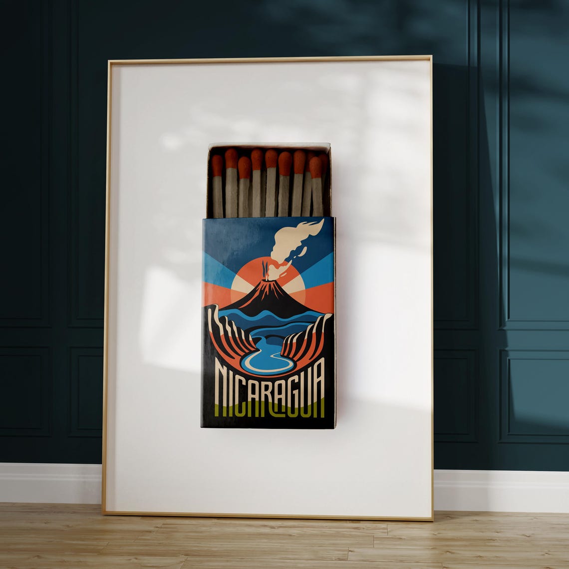 Nicaragua Matchbox Print Nicaragua Print Nicaragua Poster Nicaragua Wall Art Nicaragua Art Print Nicaragua Gifts - Image 5
