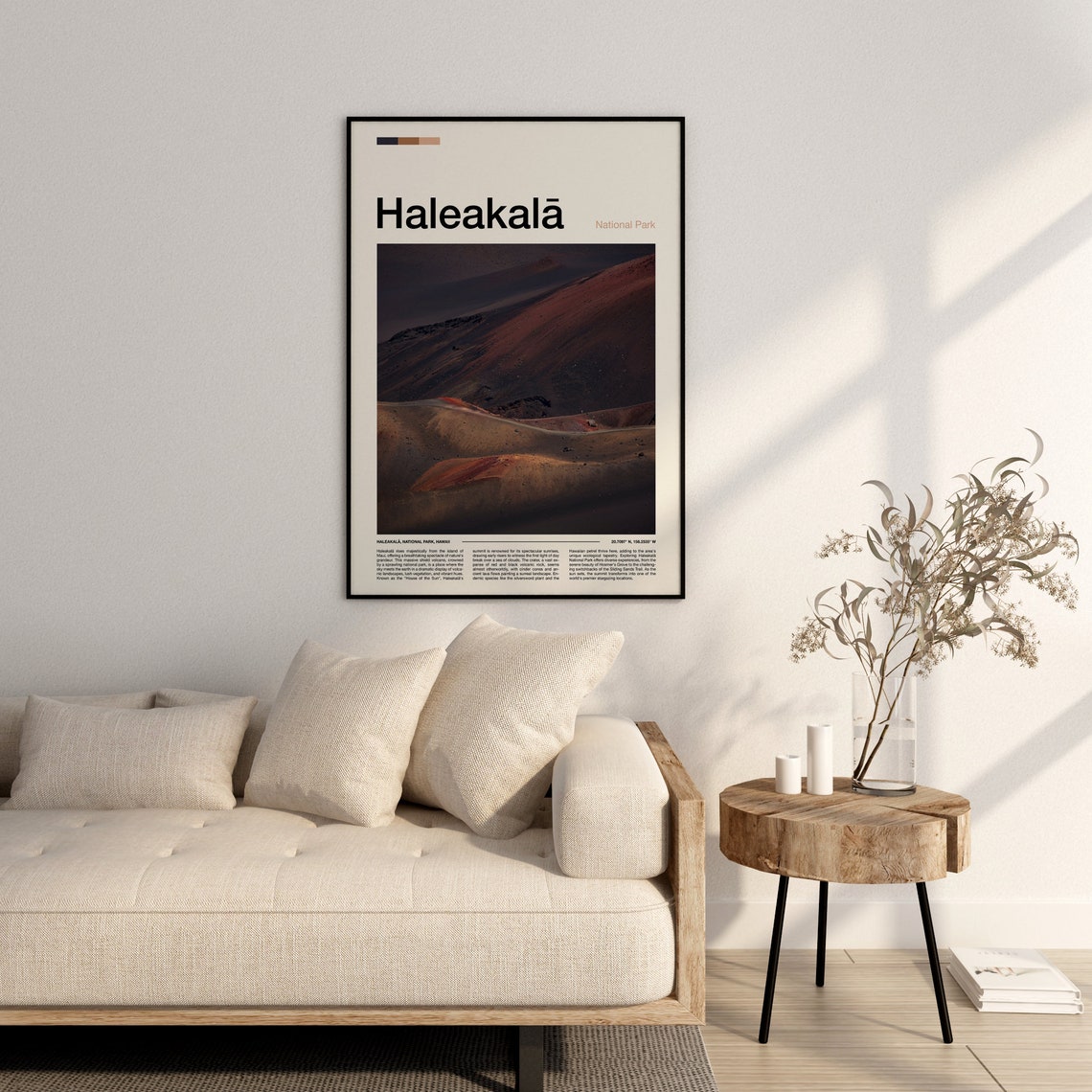 Haleakala Hawaii Red Volcanic Hills Desert Landscape Photo Poster - Image 3