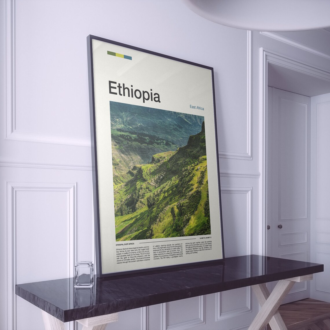 Ethiopia Simien Green Terraced Highland Valley Photography Poster - Image 2