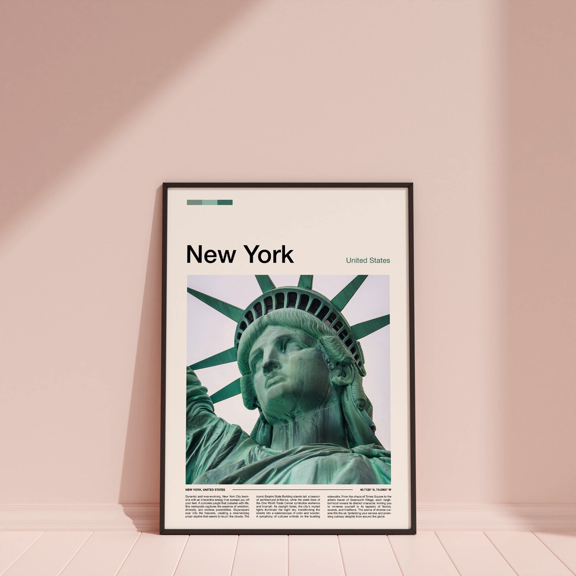 New York Statue of Liberty Close Up Portrait Travel Photo Poster - Image 4