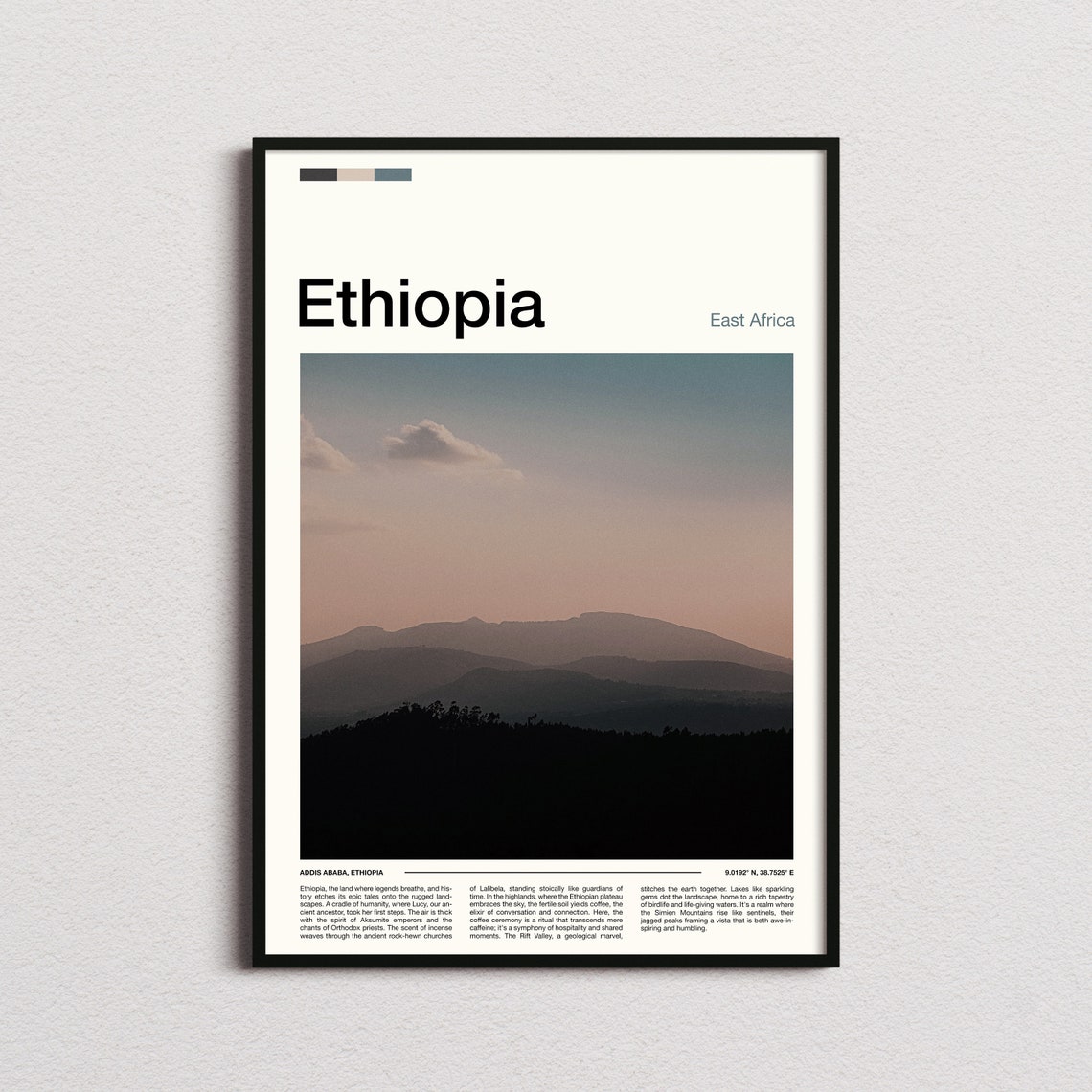 Ethiopia Print Ethiopia Poster Ethiopia Wall Art Ethiopia Art Print Ethiopia Photo Travel Poster Traveler Christmas Gift
