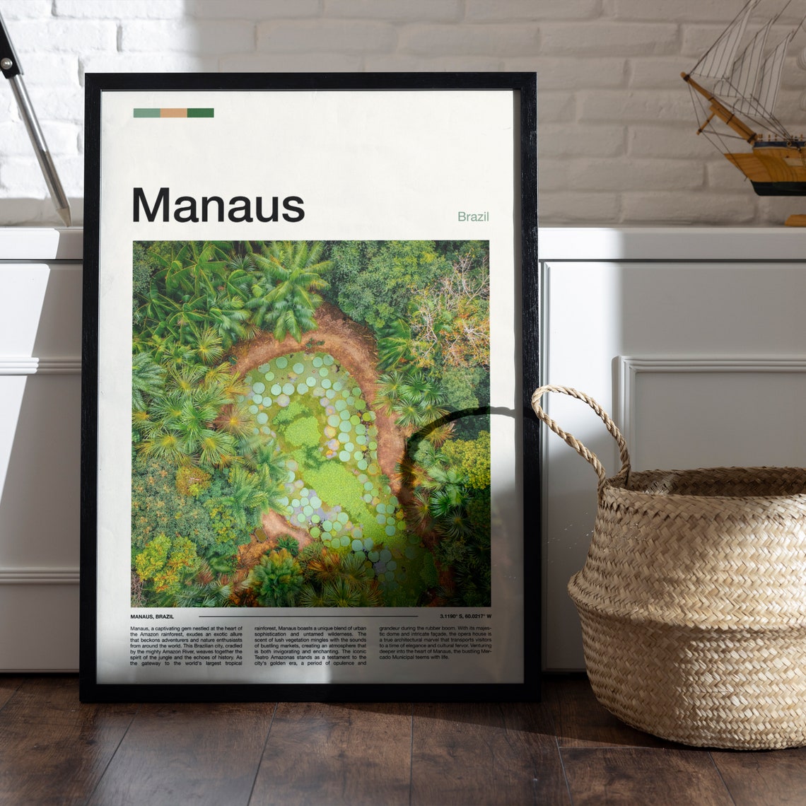 Manaus Print Brazil Poster Manaus Wall Art Manaus Art Print Manaus Photo Manaus Travel Gifts - Image 4