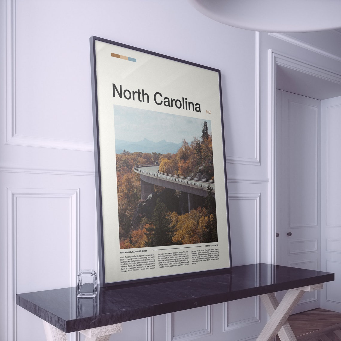 North Carolina Blue Ridge Parkway Viaduct Fall Foliage Poster - Image 2