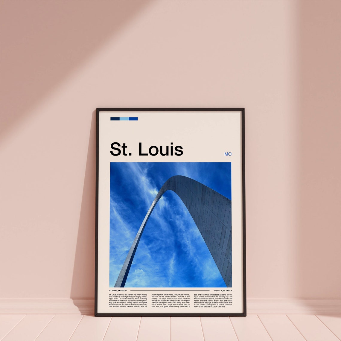St. Louis Missouri Gateway Arch Upward Blue Sky Monument Poster - Image 5