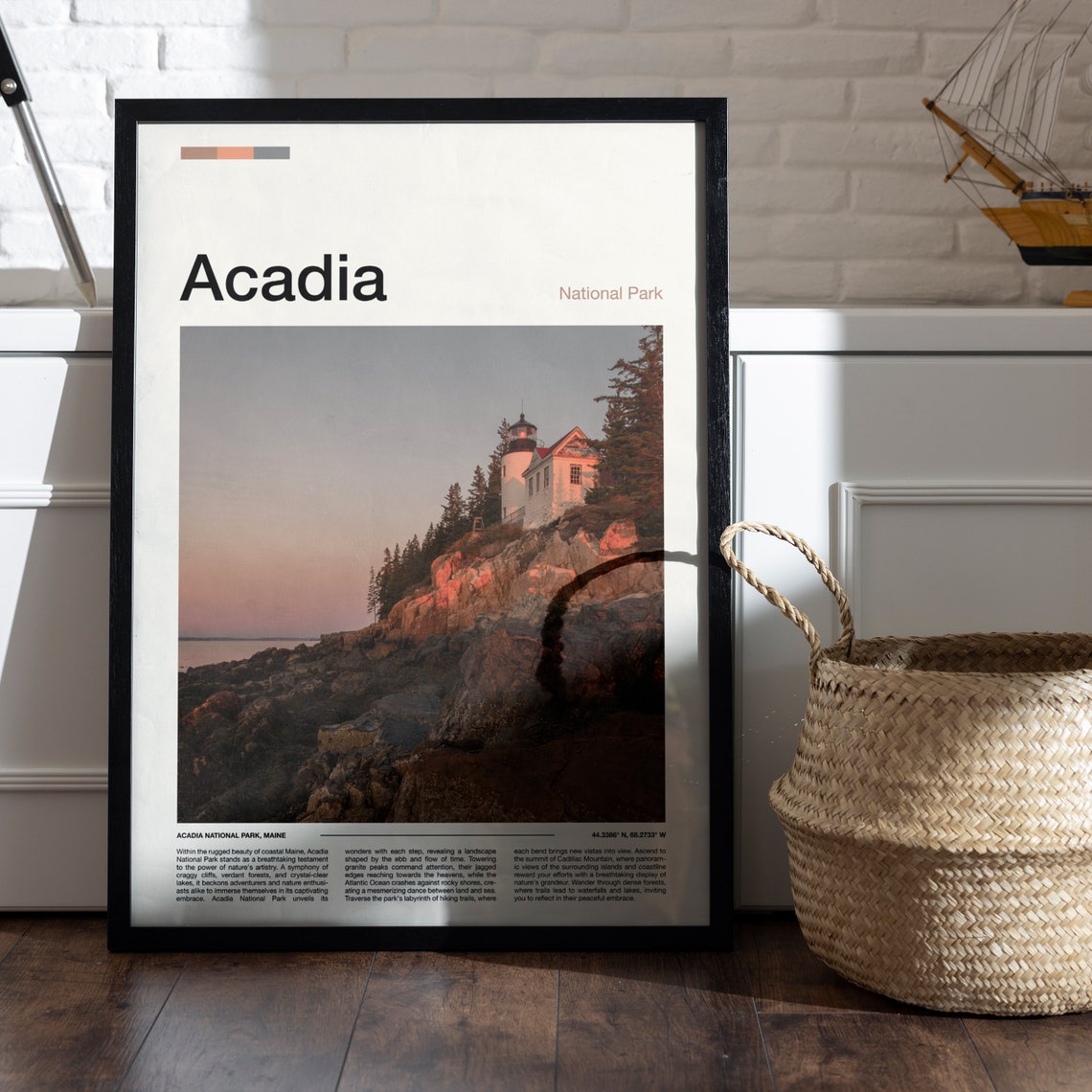 Acadia National Park Print Acadia National Park Poster Acadia National Park Wall Art Acadia National Park Art Print Acadia Photo - Image 5