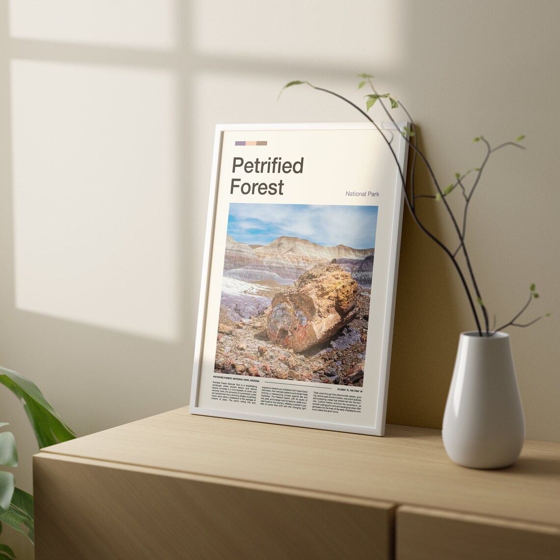 Petrified Forest Arizona Painted Desert Wood Log Photo Poster - Image 2