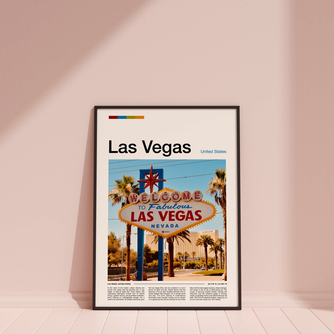 Las Vegas Print Las Vegas Poster Las Vegas Wall Art Las Vegas Art Print Las Vegas Photo - Image 4