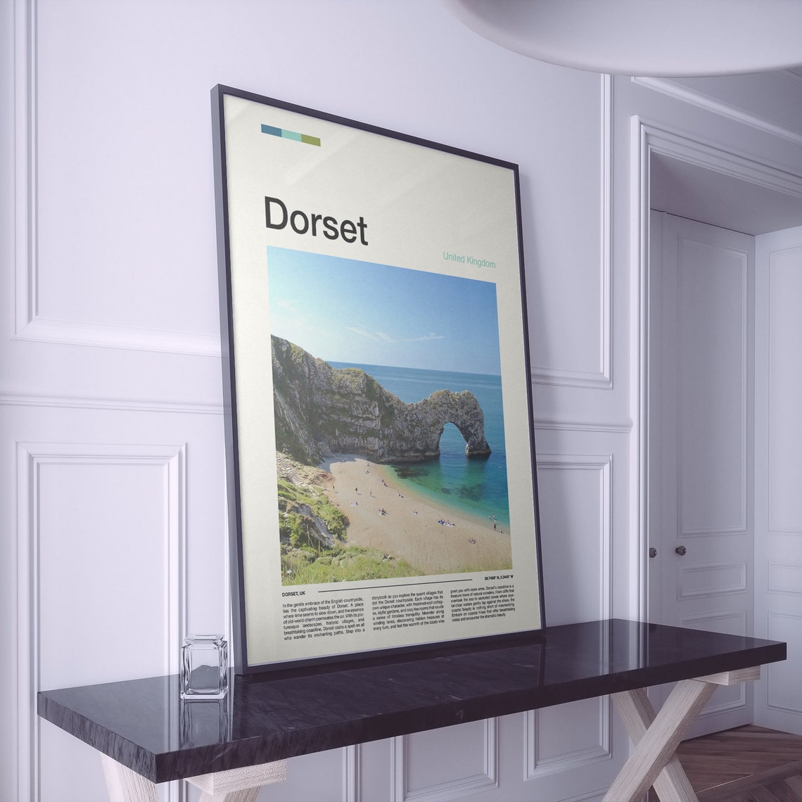 Dorset Durdle Door Natural Limestone Arch Turquoise Cove Beach Poster - Image 2