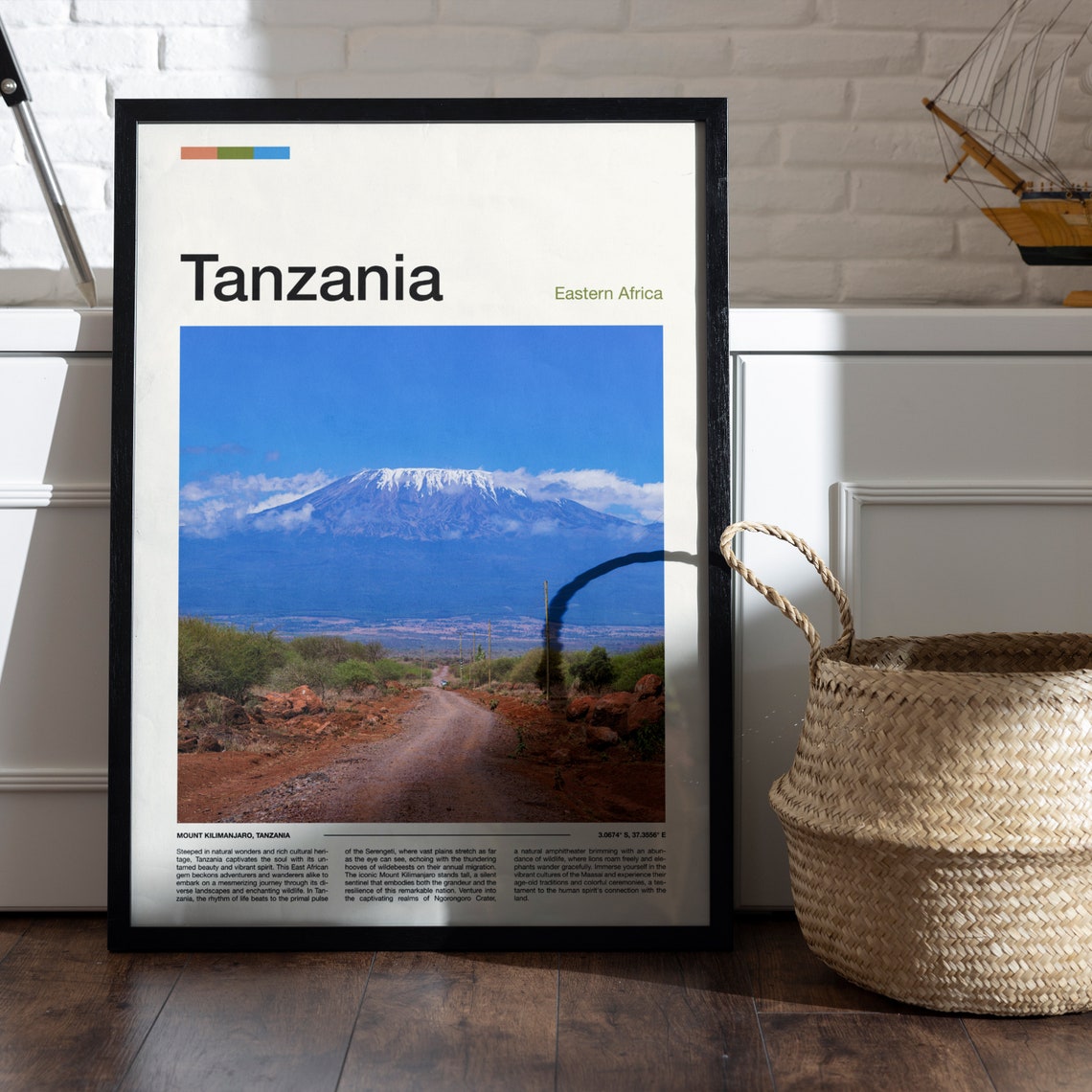 Tanzania Print Tanzania Poster Tanzania Wall Art Tanzania Art Print Tanzania Photo - Image 4