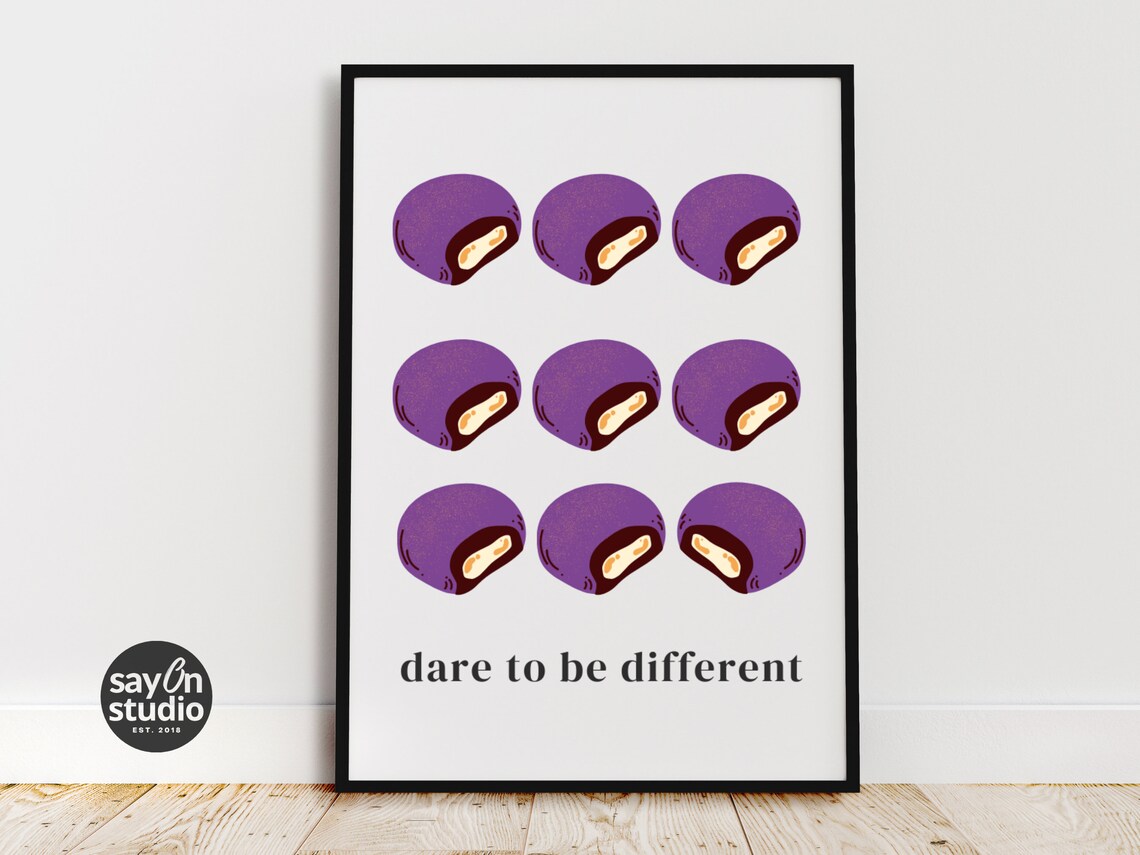 Ube Pandesal Poster Philippines Food Culture Wall Decor Asian Bread Kawaii Art Inspirational Filipino Kitchen Foodie Gift Art - Image 2