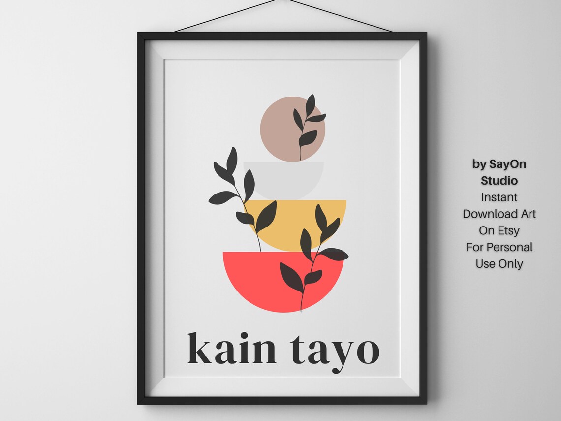 Kain Tayo Filipino Boho Kitchen Art Print Gift For Filipinos - Image 2