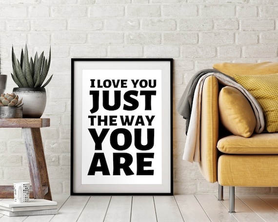 Mister Rogers I Love You Just The Way You Are Bold Typography Poster