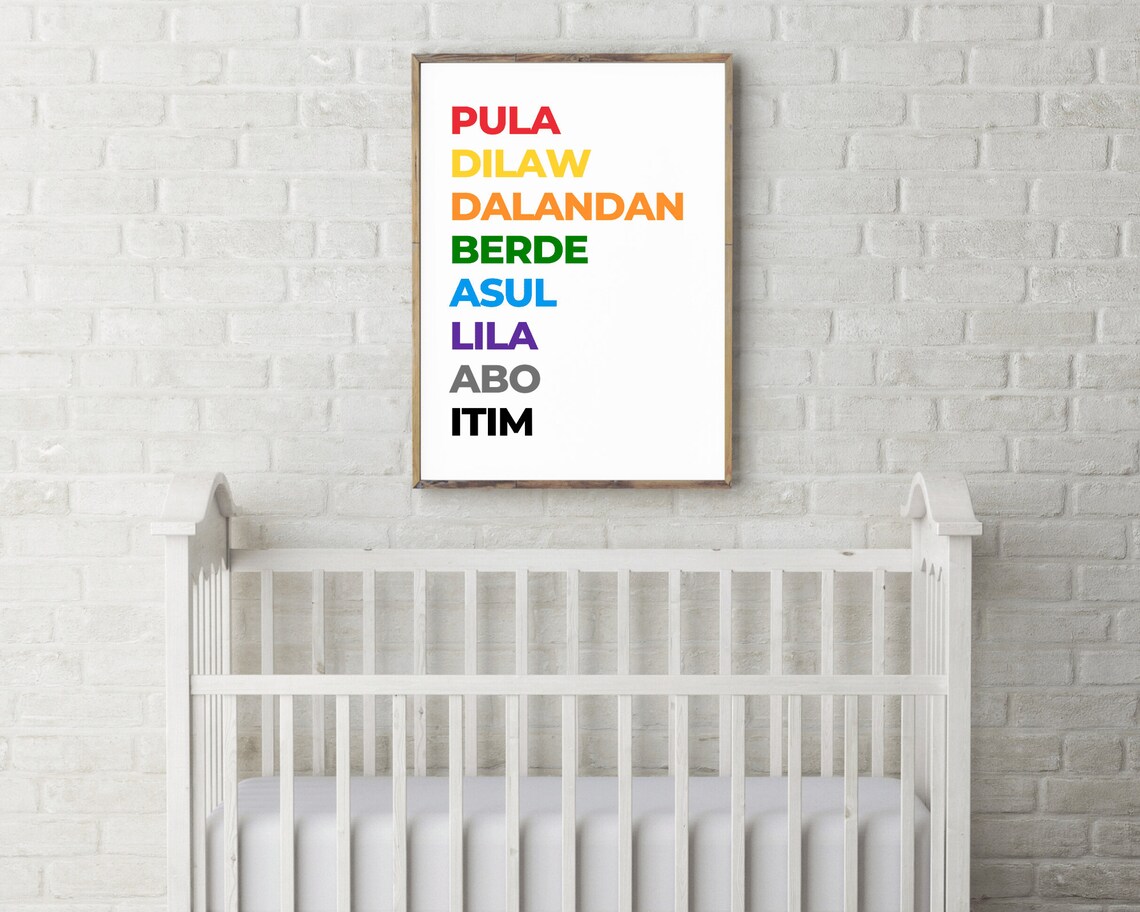 Filipino Colors Nursery Art Print for Cebuano Kids - Image 4