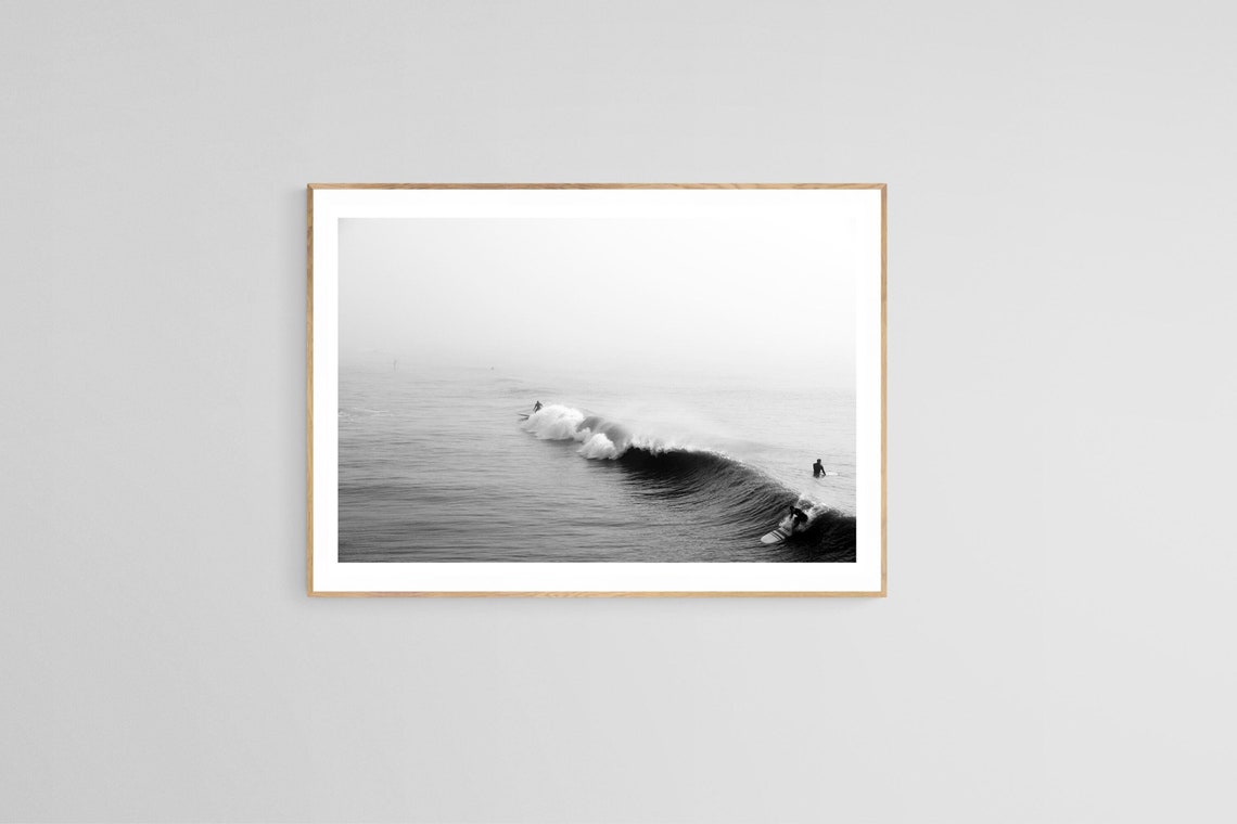 Into The Surf, Surfer Ocean Beach Photograph